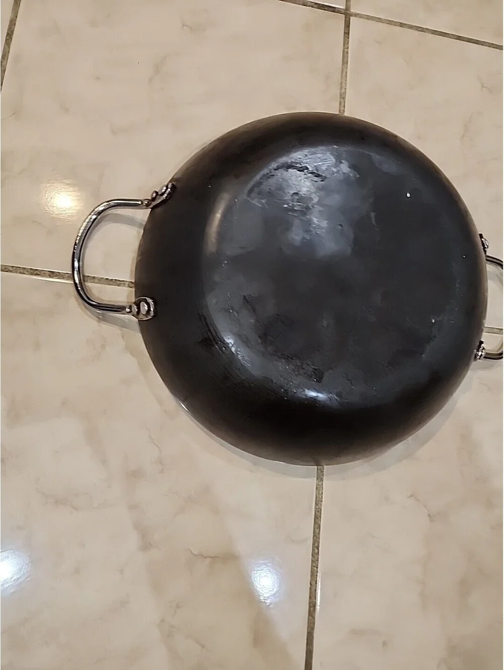 11.50Inch Carbon Steel Flat Bottom Wok SEASONED and Ready to Enjoy